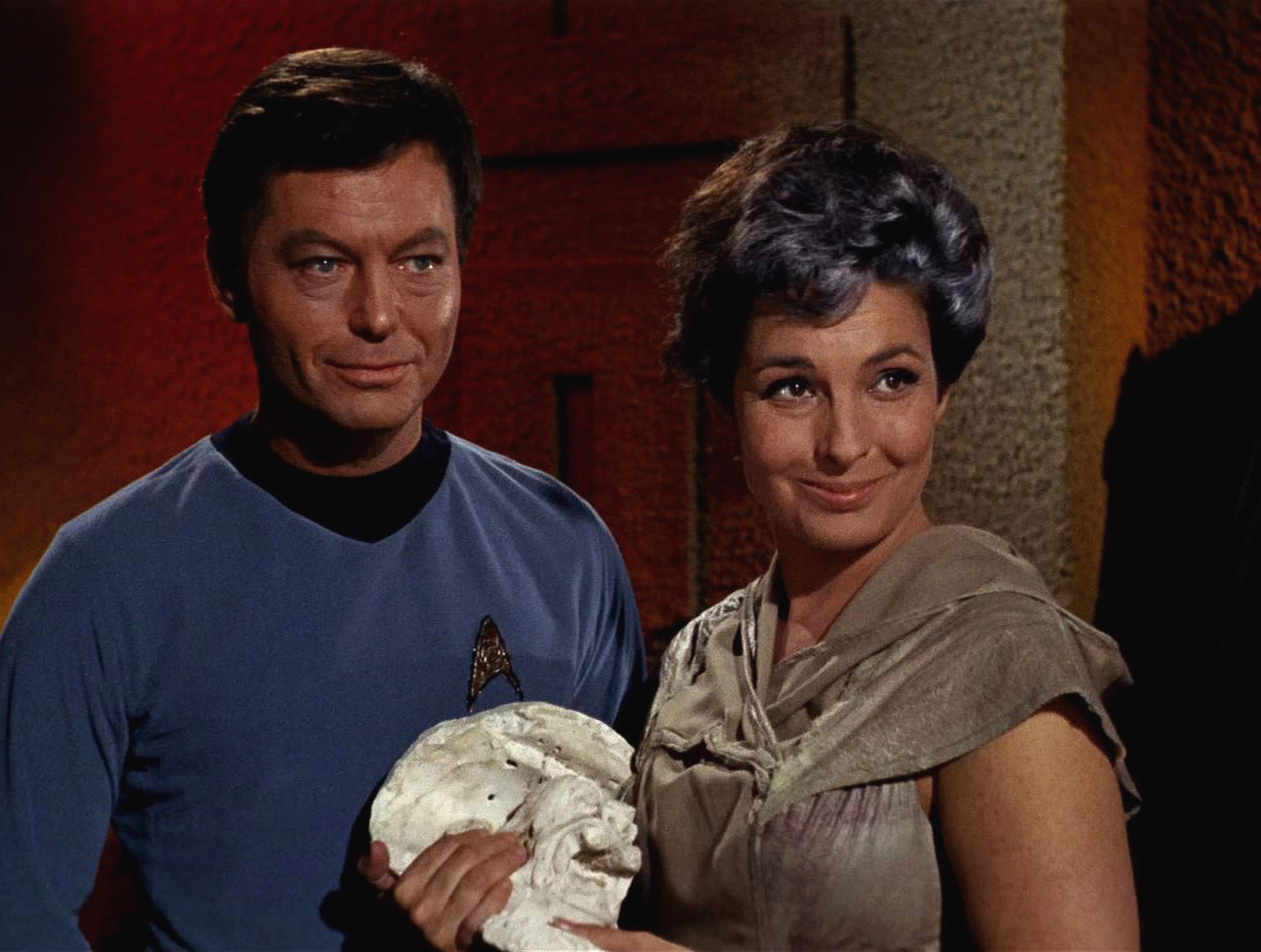 DeForest Kelley And Jeanne Bal in 'Star Trek'